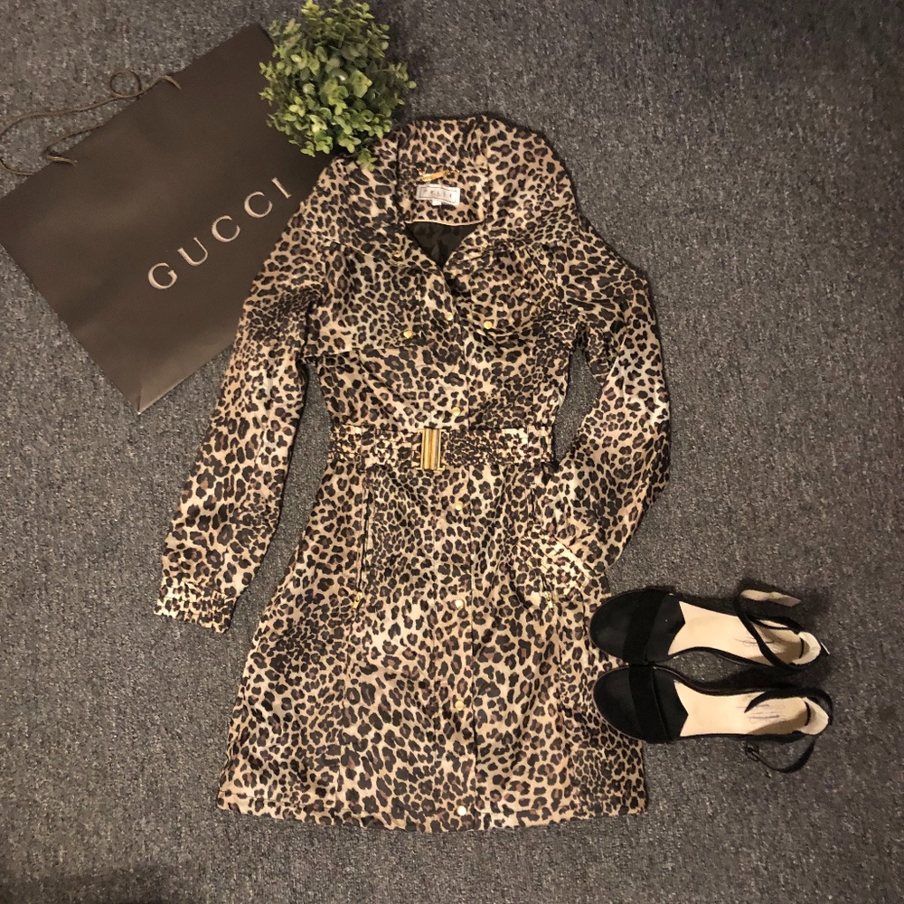 Belted Leopard Trench